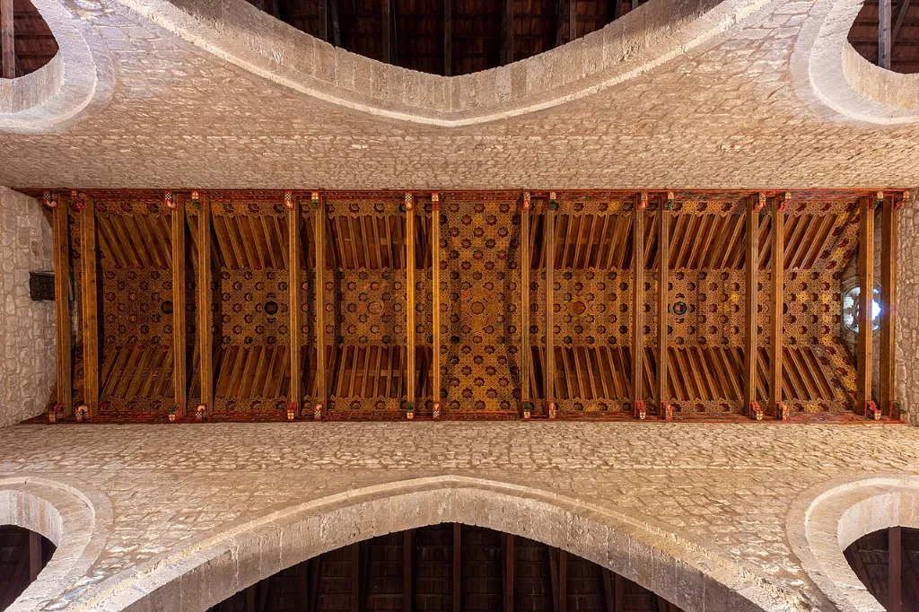 Artesonado mudéjar de la iglesia de Santiago, en Ciudad Real